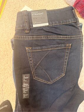 Lane Bryant High-Rise Straight Jeans - Dark Blue